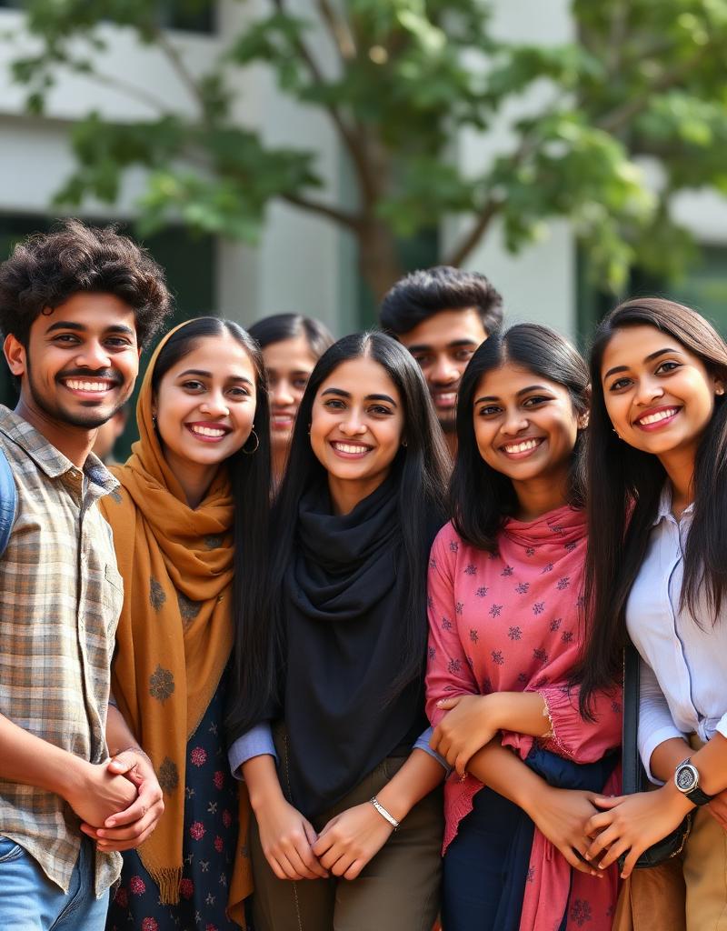 Happy students